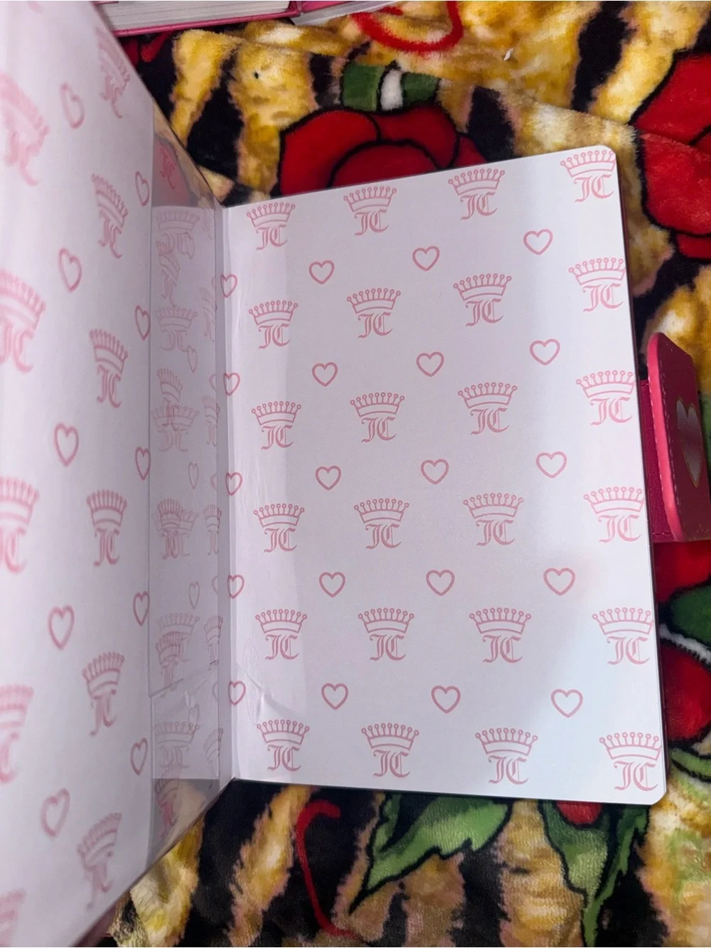 Juicy Couture Pink Heart Notebook with Matching Pink Pen